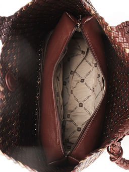 LACCOMA сумка СУ1033-мультицвет коричневый эко кожа хлопок фото 5