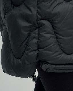 Куртка зимняя женская с капюшоном модная черного цвета 7653Ch - Visdeer фото 6