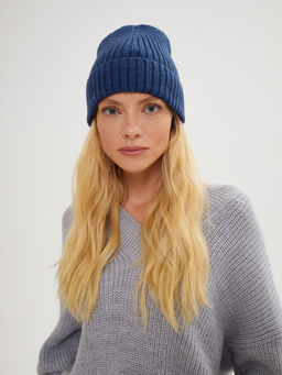 Шапка из шерсти мериноса и альпаки 311.100052/Черный - Seven senses фото 5