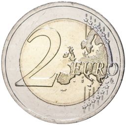 2 евро 2022 года Литва  35 лет программе Эразмус