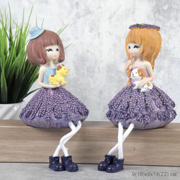 Фигурка Лаванда висячие ножки 2 штуки набор 22 см / 9638 /уп 48/