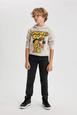 Джинсовые брюки Jogger с эластичной окантовкой для мальчиков на флисовой подкладке - Defacto фото 2