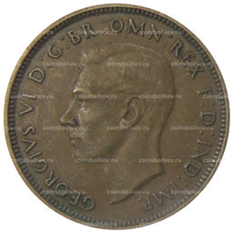 Монета 1/2 пенни 1938 года Австралия