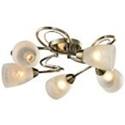 Люстра 5*40Вт Е14 45*45*18см бронза 7-6206