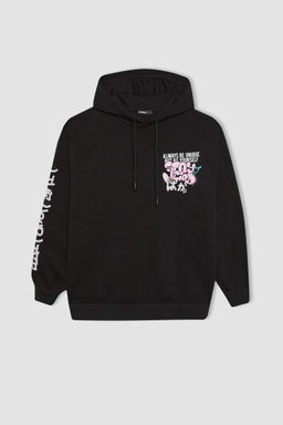 Толстовка Cool Oversize с капюшоном и принтом на спине - Defacto фото 7