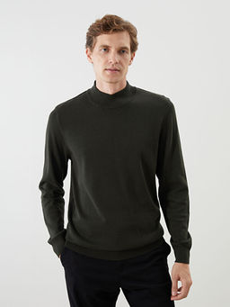 Yar?m Bal?k?? Yaka Erkek Triko Kazak