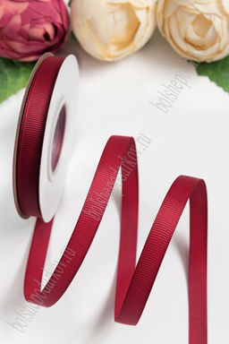 Лента репсовая 1 см*20 ярд "1 сорт" (SF-1346) бордовый №37