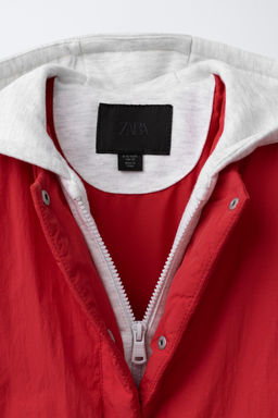 HOODED PUFFER JACKET WITH FLEECE LINING - Zara фото 9