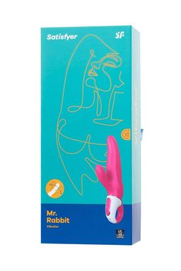 Нереалистичный вибратор Satisfyer Vibes Mr. Rabbit, силикон, красный, 22,1 см.  фото 9