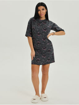 Платье домашнее Принт Графит женская - София фото 4