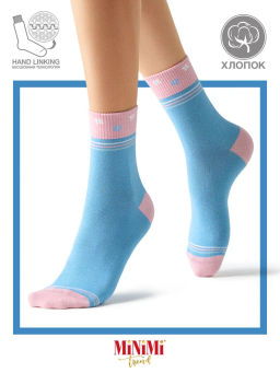 (Minimi) Mini Trend 4219 нос.жен. с рисунком Сакура bianco/multicolor фото 6