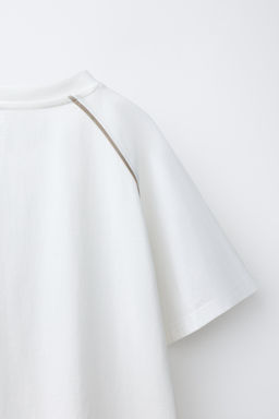 CAMISETA JOGGING MANGA RANGL?N / Blanco - Zara фото 6