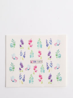 Цена за 6 шт. Слайдеры для ногтей Акварельные цветы, разноцветные - Qf фото 4