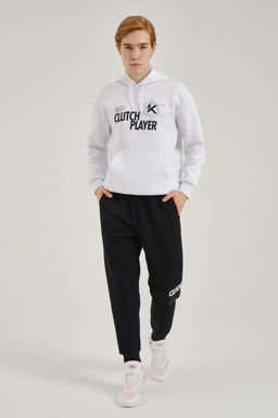 Брюки трикотажные Черный/Белый CLUTCH PLAYER Knit Track Pants - Anta фото 2