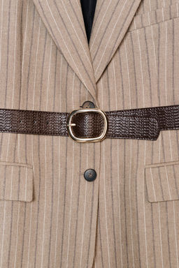 HERRINGBONE BLAZER WITH BELT - Zara фото 18