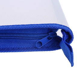 Папка на молнии с 3-х сторон А4, 450мкм, прозрачная с синим кантом - Calligrata фото 3