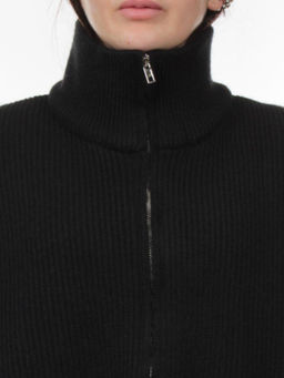 3155 BLACK Куртка-кардиган женская (90% хлопок, 10% синтепон) - Fashion фото 4