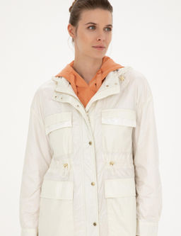 Ekru Comfort Fit Mevsimlik Mont