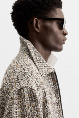 TEXTURED ZIP-UP OVERSHIRT - Zara фото 5