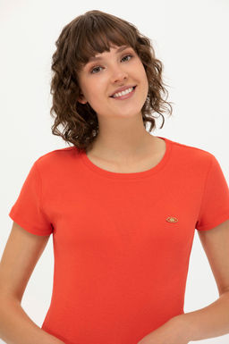 U. S. Polo Assn Женская красная футболка с круглым вырезом - U.s. polo assn фото 2