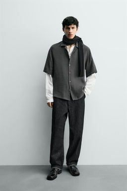 Рубашка Camisa Fluida Estructura серая