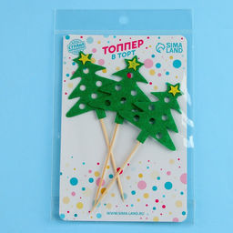 Шпажки из фетра Ёлочка, набор 3 шт. - Страна карнавалия фото 4
