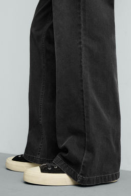 PANTAL?N FLARE FIT ESTRUCTURA ALGOD?N / Gris oscuro - Zara фото 6