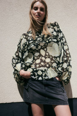 Blusa de gasa con volantes - H&m фото 3