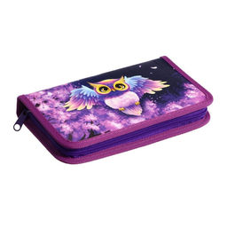 Пенал школьный, 1 секция, 11.5×20.5×3 см «Совушка»