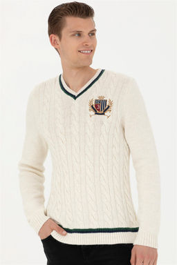 Мужской кремовый свитер - U.s. polo assn фото 10