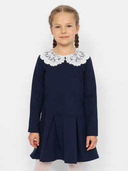 CRB wear/CWJG 63612-41 Платье для девочки,темно-синий/Ex.Cherubino