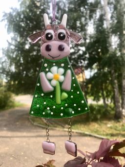 Сувенир Корова с цветком - Стрекоза фото 4