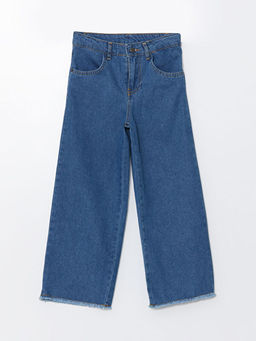 Beli Ayarlanabilir Lastikli K?z ?ocuk Jean Pantolon