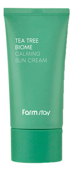 Солнцезащитный крем с экстрактом чайного дерева FARMSTAY Tea Tree Biome Calming Sun Cream SPF50+/PA++++, 50ml