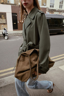 DOUBLE-BREASTED WATER REPELLENT WINDPROOF TRENCH COAT - Zara фото 7