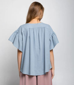 Блуза #КТ2275 (1), серо-голубой
