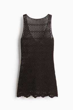 Vestido playero en punto calado