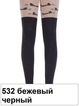 Колготки дет. SOF-TIKI 7С-38СП, 140-146 (10) - 532 бежевый-черный - Conte elegant фото 2