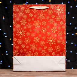 Пакет ламинированный вертикальный Снежинки,33 х 42 х 10 см - UPAK LAND фото 2