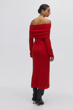 Vestido off-the-shoulder - H&m фото 7
