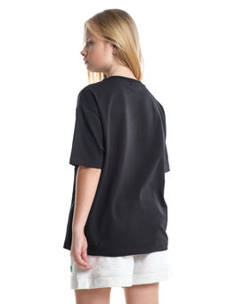 Футболка с принтом для девочки 22-9009 черный - Mini maxi фото 5