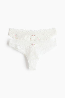 Pack de 2 bragas Brazilian de encaje