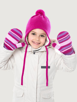 Варежки 14з17025 ягода/фиалка