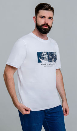 Арт. 67126 Футболка мужская 48-56 (5 шт) Цвет:белый