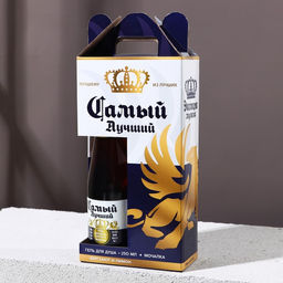 Подарочный набор Экстра мужик: гель для душа 250 мл и мочалка для тела, Чистое счастье  фото 2