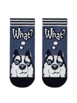 Цена за 2 пары. Носки классические Conte-kids Хлопковые носки TIP-TOP с пушистым рисунком Хаски