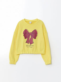 Bisiklet Yaka K?z ?ocuk Sweatshirt