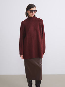 Yar?m Bal?k?? Yaka Kad?n Triko Kazak