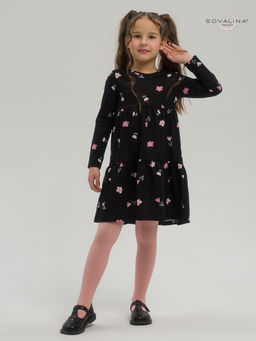 Платье Тиана тюльпаны на черном - Sovalina фото 20