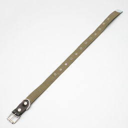 Ошейник брезентовый безразмерный однослойный, 72 х 3,5 см, ОШ 45-60 см, хаки - Пижон фото 4